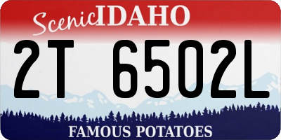 ID license plate 2T6502L