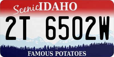 ID license plate 2T6502W