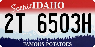 ID license plate 2T6503H