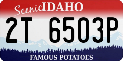 ID license plate 2T6503P