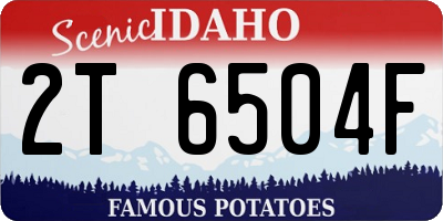 ID license plate 2T6504F