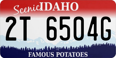 ID license plate 2T6504G
