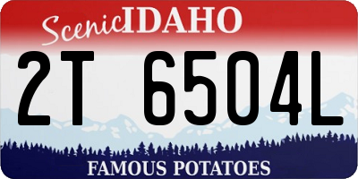 ID license plate 2T6504L