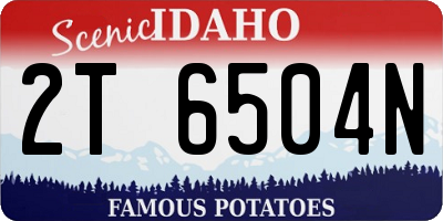 ID license plate 2T6504N