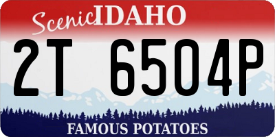 ID license plate 2T6504P