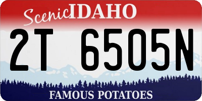 ID license plate 2T6505N