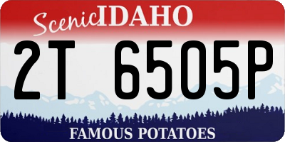 ID license plate 2T6505P