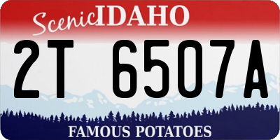 ID license plate 2T6507A