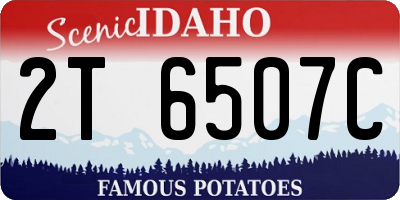 ID license plate 2T6507C