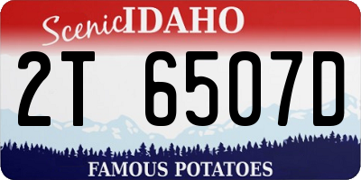 ID license plate 2T6507D