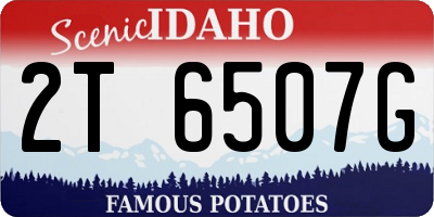 ID license plate 2T6507G