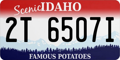 ID license plate 2T6507I