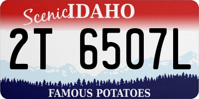 ID license plate 2T6507L