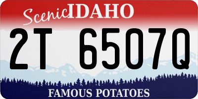 ID license plate 2T6507Q