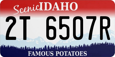 ID license plate 2T6507R