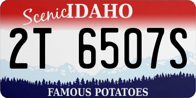 ID license plate 2T6507S