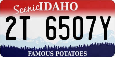 ID license plate 2T6507Y