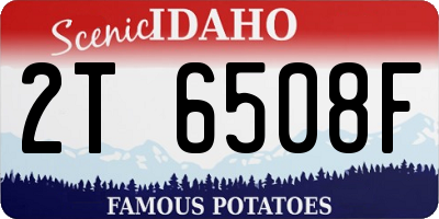 ID license plate 2T6508F