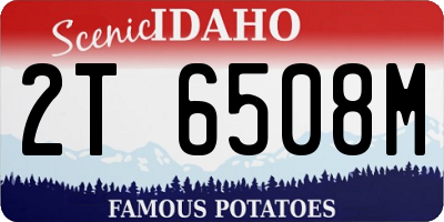 ID license plate 2T6508M