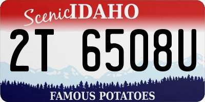 ID license plate 2T6508U