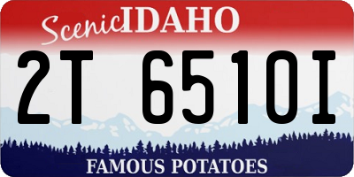 ID license plate 2T6510I