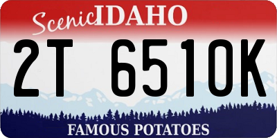 ID license plate 2T6510K