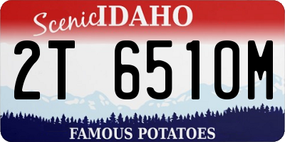ID license plate 2T6510M