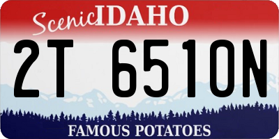 ID license plate 2T6510N