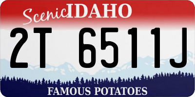 ID license plate 2T6511J