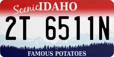 ID license plate 2T6511N
