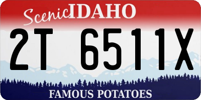 ID license plate 2T6511X