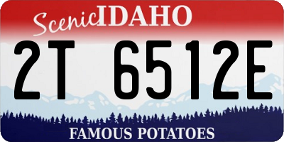 ID license plate 2T6512E