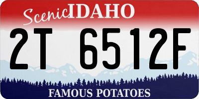 ID license plate 2T6512F