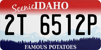 ID license plate 2T6512P