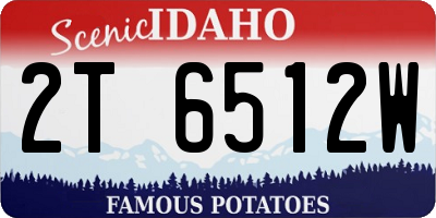 ID license plate 2T6512W