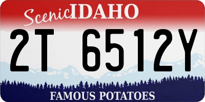 ID license plate 2T6512Y