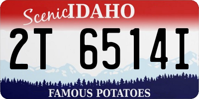 ID license plate 2T6514I