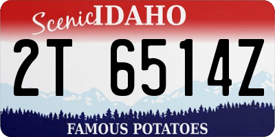 ID license plate 2T6514Z