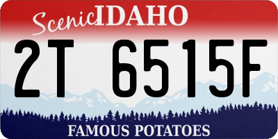 ID license plate 2T6515F