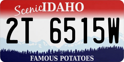 ID license plate 2T6515W