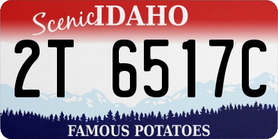 ID license plate 2T6517C