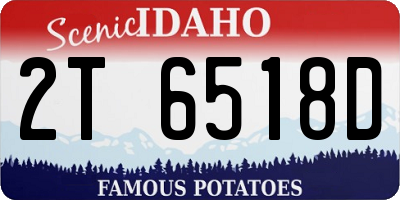 ID license plate 2T6518D