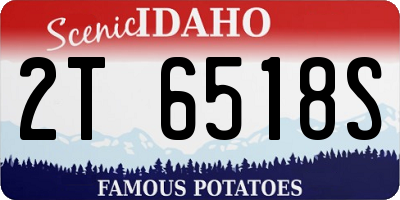 ID license plate 2T6518S
