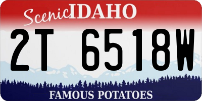 ID license plate 2T6518W