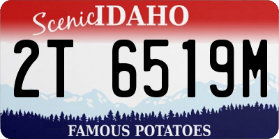 ID license plate 2T6519M
