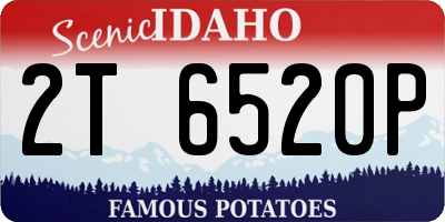 ID license plate 2T6520P