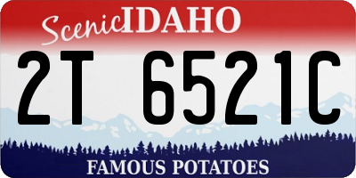 ID license plate 2T6521C