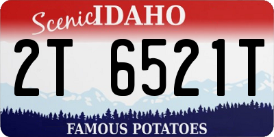 ID license plate 2T6521T
