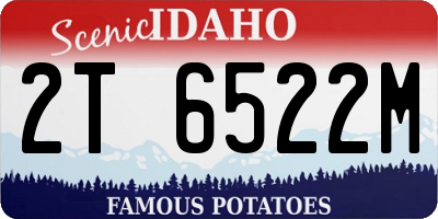 ID license plate 2T6522M