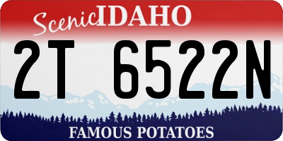 ID license plate 2T6522N